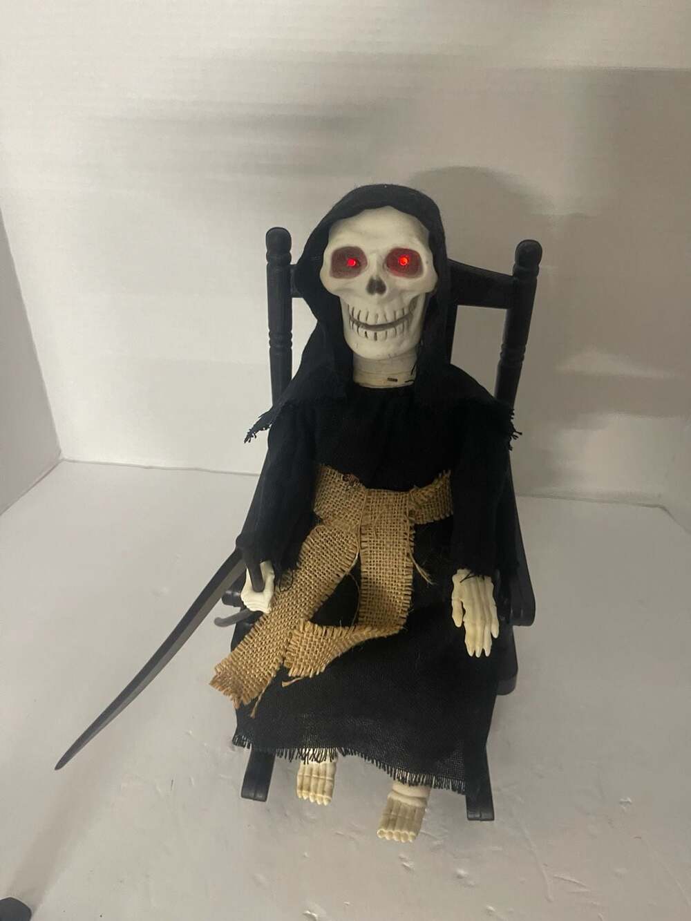 Gemmy Rocking Grim Reaper Animated Halloween Lights and Sound Figure